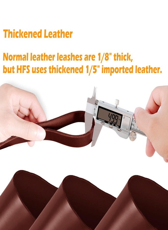 Highland Farms Select Premier 9.2Ft Leather Dog Training Leash. Made from Leather and is a Great Option for Hunting Dogs or General Obedience in The Backyard.Christmas Dog Gifts-Brown - Image 5